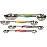 Prepworks by Progressive Snap Fit Measuring Spoons, Stainless Steel - Set of 5