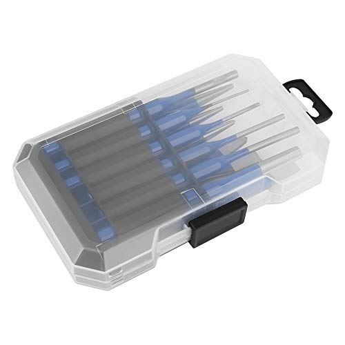 Aufee Punch and Chisel Set, 12PCS Punch Set Chrome-Vanadium Steel Tool for Marking Soft Metal, Leather, Etc