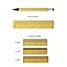 MONTEVERDE USA 9-in-1 Tool Liquid Ink Rollerball Pen in Brass – Hand-Machined Multifunctional Pen with Stylus, Screwdrivers, Level, and Ruler – Exclusive Collection, Ideal Gift for Engineers