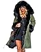 Roiii Women's Winter Anoraks Thicken Down Parka Hooded Plus Size Parka Jacket Coat Size S-3XL