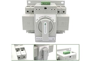 YaeTool Mini Dual Power Automatic Transfer Switches Self Cast Conversion 50HZ AC-33iB AC 110V 63A 2P