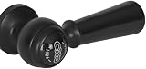 Milano Elizabeth Toilet Flush Lever Black Ceramic Handle Brass - WC Cistern view 2
