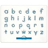SuperLi Magnetic Alphabet Letter Tracing Board - STEM Educational Learning ABC Letters Kids Drawing Board with Stylus Pens- Best Gift for Boys and Girls (Lower Case)