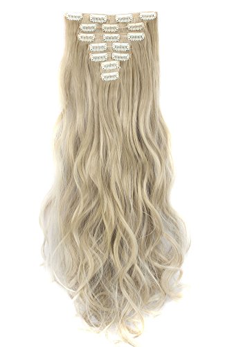 3-5 Days Delivery 7Pcs 16 Clips 23-24 Inch Thick Curly Straight Full Head Clip in on Double Weft Hair Extensions 20 Colors