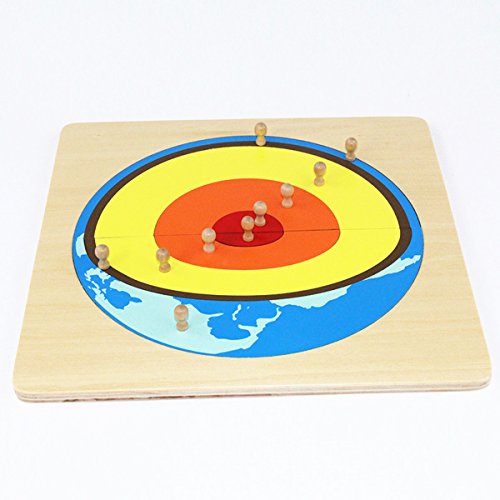 Fly whale Montessori Earth Interior Panel Puzzle Early Childhood Education Geographical Aids Montessori Materials Earth Core Puzzle