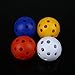 TOYMYTOY 12pcs Perforated Plastic Play Balls Hollow Golf Practice Training Sports Balls (Mixed Colors)