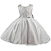 21KIDS Baby Girls Tulle Lace Flower Bridesmaid Gown Backless Dress with Bow for Party Wedding