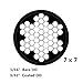 Derrun Vinyl Coated Wire Rope,Black Coated Covered 304 Stainless Steel Wire cable, 200 Feet 1/16 Inch Overmolded to 3/32 Inch