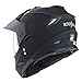 1Storm Dual Sport Motorcycle Motocross Off Road Full Face Helmet Dual Visor Matt Black, Size Medium
