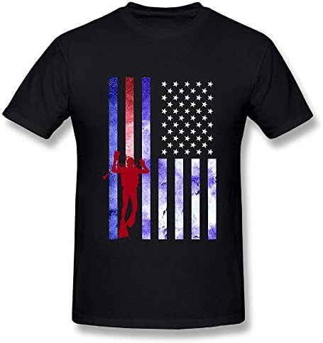 TWOOREIQ Thin Red Line Scuba Diving Flag Men's Comfort Soft Short-Sleeve T-Shirt