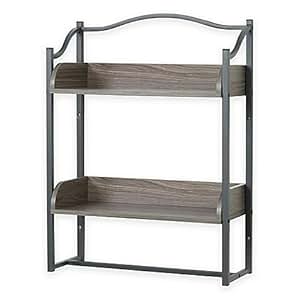 floating bathroom shelves gray