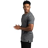 BYLT Split Hem Short Sleeve Men's T-Shirt - Polyester, Cotton, and Spandex Blend – Moisture Wicking, Breathable, Classic Fit
