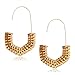 Rattan Earrings for Women Handmade Straw Wicker Braid Hoop Earrings Lightweight Wire Drop Dangle Earrings Fashion Jewelry (dark-geometric)