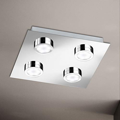 WOFI Plafondlamp SPA-Line, 4-lampen serie Veneta energie-efficiëntieklasse A+ beschermingsklasse IP20, Kelvin 3000… - Afbeelding 3