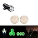 (Pack of 6) MAXZOLA UV Rechargeable Fluorescent Night Golf Balls,Night Training Balls,glow in the dark,Recharged by UV flashlight or Sun light (UV flashlight included)
