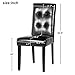 Dining Room Chairs Kitchen Chairs Black PU Leisure Chair with Solid Wood Legs