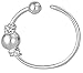 Forbidden Body Jewelry 20g Sterling Silver Bali Style Small Nose Hoop
