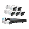 REOLINK 4K Security Camera System, 6pcs H.265 PoE Wired Bullet 4K Cameras with Person Vehicle Detection, 4K/8CH NVR…