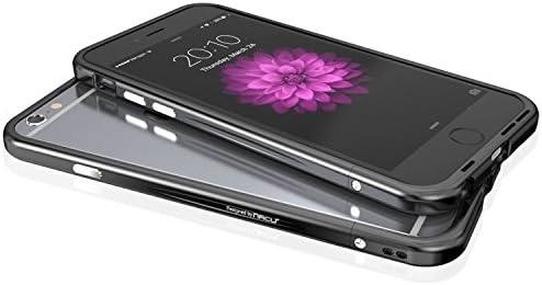 iNACU iPhone 6/6S 6 Plus/6S PLUS, Lightning Full Bumper, Aluminum Metal Protective Frame (6/6S Black)