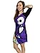 Disney Nightmare Before Christmas Women's 3/4 Sleeve Dorm Nightgown Pajamas (X-Large, Black/Purple)