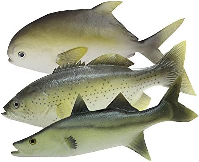 3pcs Play Food Simulated Fish Set, Small Simulated Realistic Artificial Sea Fish Fake Fish Lifelike Model for Kids Pretend Play Toy Home Decor Market Display and Photography Props