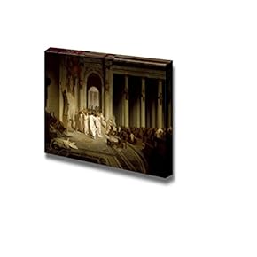 The Death of Caesar by Jean-Leon Gerome - Canvas Print Wall Art Famous Painting Reproduction - 12" x 18"