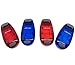 Safety Light (4 Pack) for Runners, Bikes, Dogs, Kids, Boats - Best LED Lights, Flashing/Warning, Strobe, Reflective, High Visibility, All Weather, Clip Light for Running, Walking, Jogging