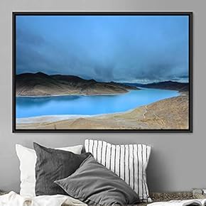 signwin Framed Canvas Wall Art Calming Waters Aerial...