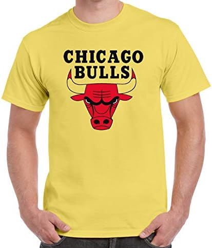 ECOSOUL Basketball Chicago Bulls Mens Cotton Half Sleeve Printed Round Neck T Shirt