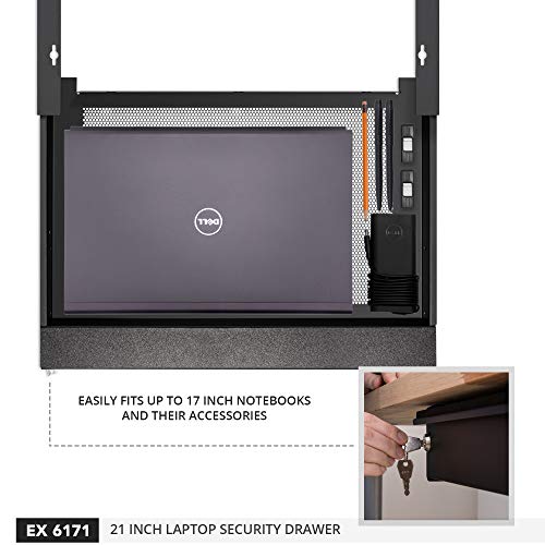 Penn Under Desk Laptop Drawer, Lockable, for 20” Laptops