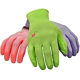 6 Pairs Women Gardening Gloves with Micro-Foam Coating - Garden Gloves Texture Grip - Working Gloves For Weeding, Digging, Raking and Pruning, Medium, Assorted color