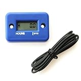 Bhbuy Waterproof Digital LCD Tach Hour Meter Gauge Marine Motorcycle ATV for 4 Stroke Gas Engine (Blue)