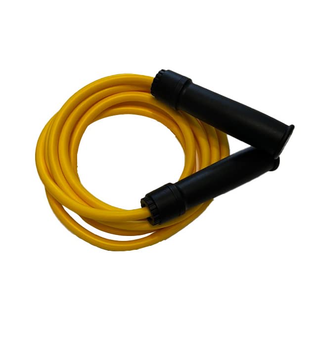 AMPRO Legend 10ft Adjustable Ball Bearing Thai Skipping Rope - Black/White (Black/Yellow)