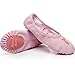 DubeeBaby Girls Leather Ballet Shoes Slippers Split Sole Flats for Toddlers Official Pink/Bowknot Foot Length  5.7 inch-Toddler 8M