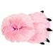 Funziez! Fuzzy Bear Feet Slippers Womens & Mens, Funny Indoor House Shoes, Animal Stocking Stuffer, Gift Holiday Christmas Hanukkah - Medium - Pink