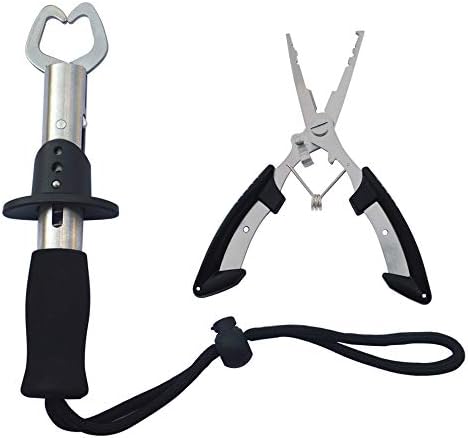 フィッシュグリップ フィッシュプライヤー 2点セット 釣り具セット 釣り用ペンチ 防錆素材 魚掴み器 淡水 海釣 ステンレス 多機能ツール 携帯便利