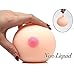 TISHAA Novelty Toy for Adult Hand Stress Reliever Ball 3D Realistic Silicone Squeeze Boob Boobies Joke Gift with Nice Cute Box for Bachelorette Party/Club/Suprised Present, Not for Child/Kid (Nude)