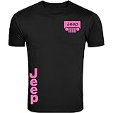 Jeep Girl T-shirt tee /// Pink tee// S-5XL /// 4x4 /// Off Road (L, BLACK)
