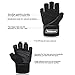 Trideer Padded Anti-Slip Weight Lifting Gloves with 18” Wrist Wraps, Pro Gym Gloves Support for Weightlifting, Cross Training, Gym Workout (Black, XXL (Fits 9.25-9.8 Inches))