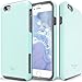 TEAM LUXURY [Clarity Series] Case for iPhone 6 & 6s, Ultra Defender Shock Absorbent Slim-fit Premium Protective Phone Case - Soft Mint/Gray