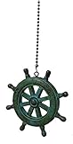 Nautical ocean BEACH theme ceiling FAN PULL light chain extension (Ship's Wheel)
