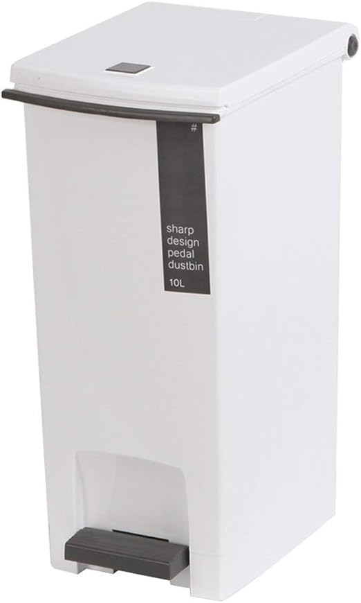 CY&WIN Indoor Dustbins Trash Can Vertical 10L Plastic Pedal