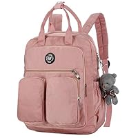 certainPL Waterproof Backpack Large Capacity Multi-Pocket Backpack for School Travel, Perfect for Women Girls (Pink)