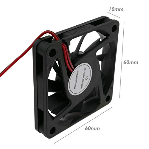 BeMatik-Ventilador-de-chasis-60x60x10-mm-de-12-VDC-para-Caja-de-Ordenador-con-rodamiento-de-Bolas-VL043