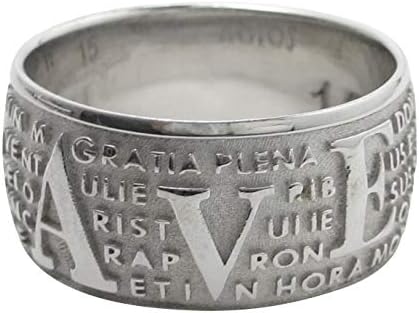 Amazon アヴェ マリア ラテン語の祈り リング 指輪 シルバー イタリア製 17号 Ita17 リング 通販
