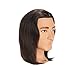 Hairingrid Male Mannequin Head 100% Human Hair Hairdresser Cosmetology Mannequin Manikin Training Head Hair and Free Clamp Holder (R72002LB0208H)