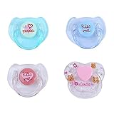 Oumeinuo 4 Pcs Reborn Doll Supplies Dummy Pacifier Magnet For Reborn Baby Kits Replace Newborn Doll Accessories
