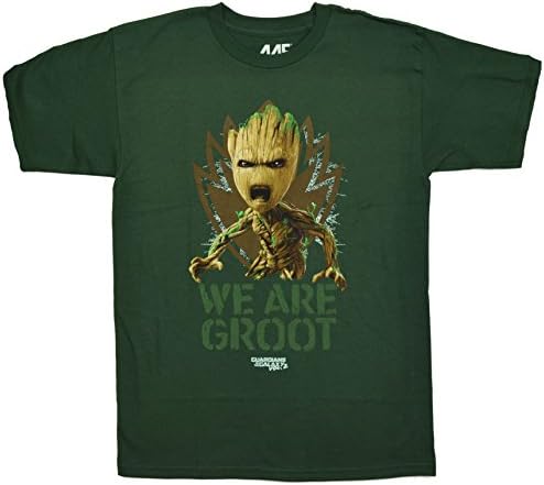 Guardians Of The Galaxy We Groot Baby Groot T-shirt (Large, Forest Green)