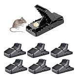 Strong Rat Traps - Powerful and Reusable Household Pest Control Snap for Rodents or Mice at Home and Farm | Black Anti-Rodent Infestation Solution for Indoor or Outdoor Bait Trap | By HARCCI, 6 Pack