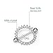 vcmart 2pcs Circle of Life Nipplerings Clear Gems Shields 14G